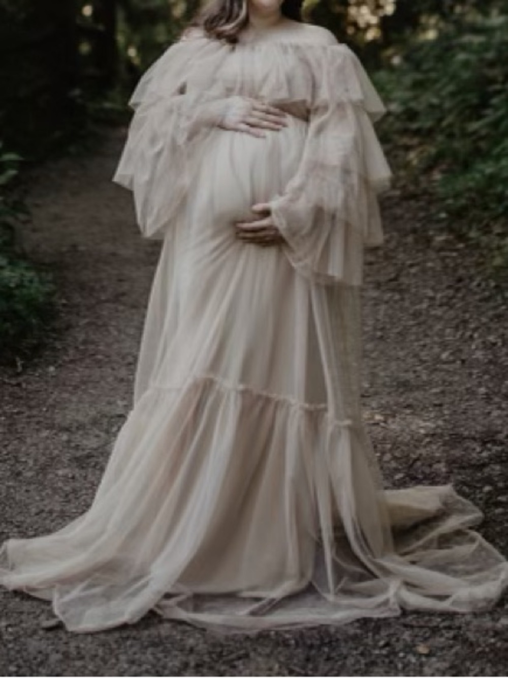 Custom made maternity gown